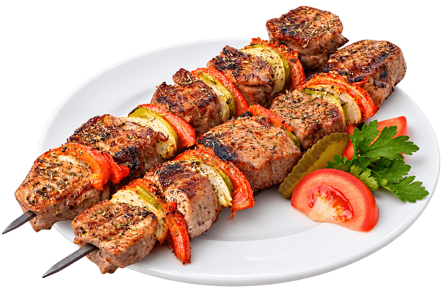 Шашлык «Нежный» с овощами